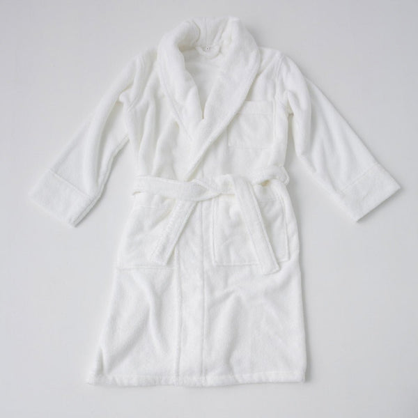 Peignoir De Bain En Coton Bio - Blanc - MOST - The Bradery