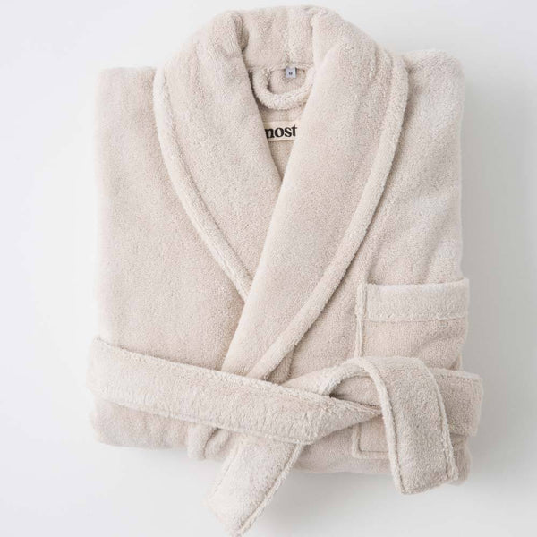 Peignoir De Bain En Coton Bio - Sable - MOST - The Bradery