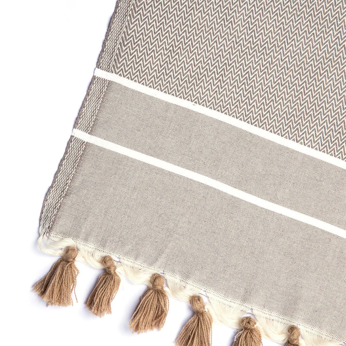Plaid Chevron XXL Stockholm - Taupe - Febronie - The Bradery