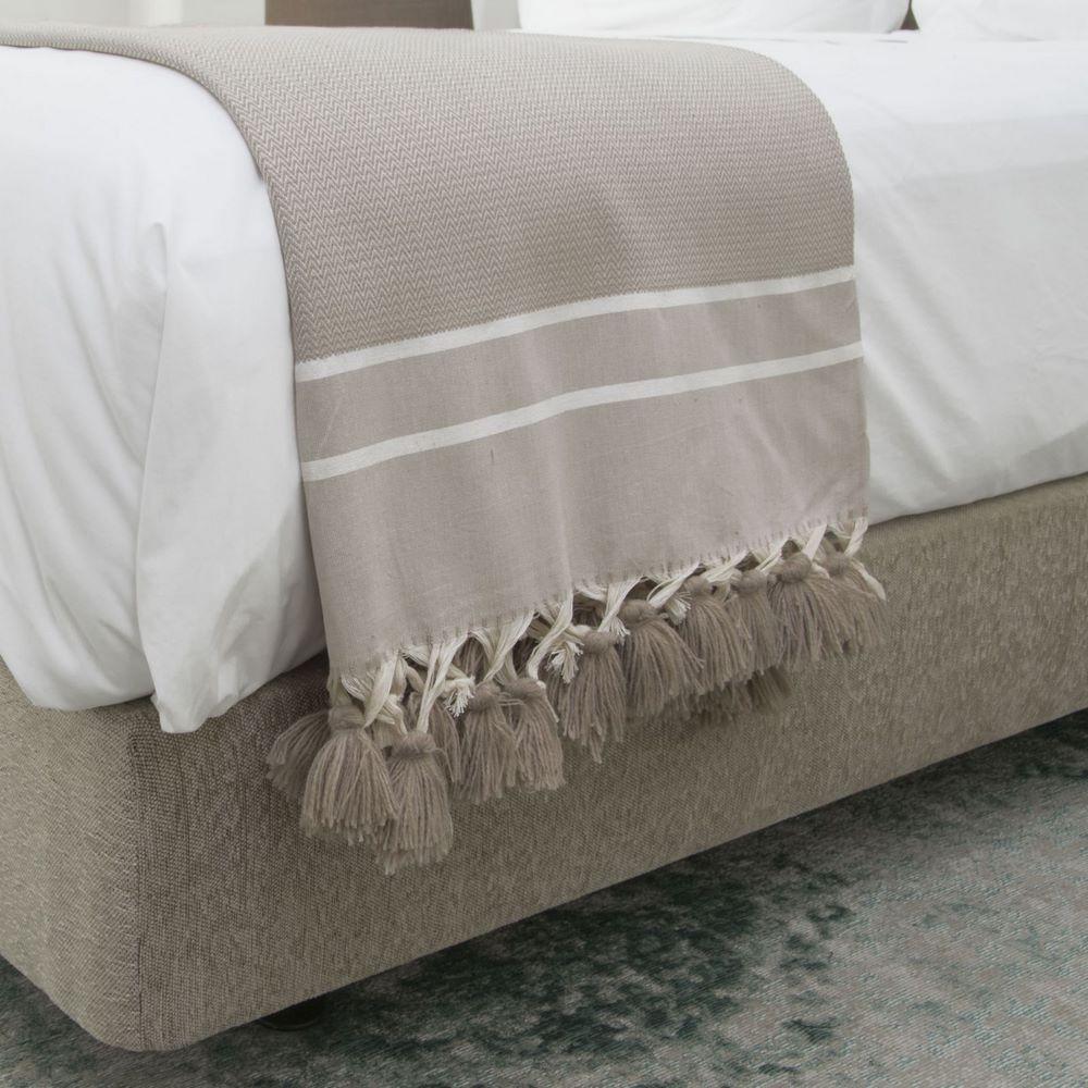 Plaid Chevron XXL Stockholm - Taupe - Febronie - The Bradery