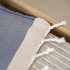 Manta de algodón Courchevel - Azul marino - Febronie - The Bradery