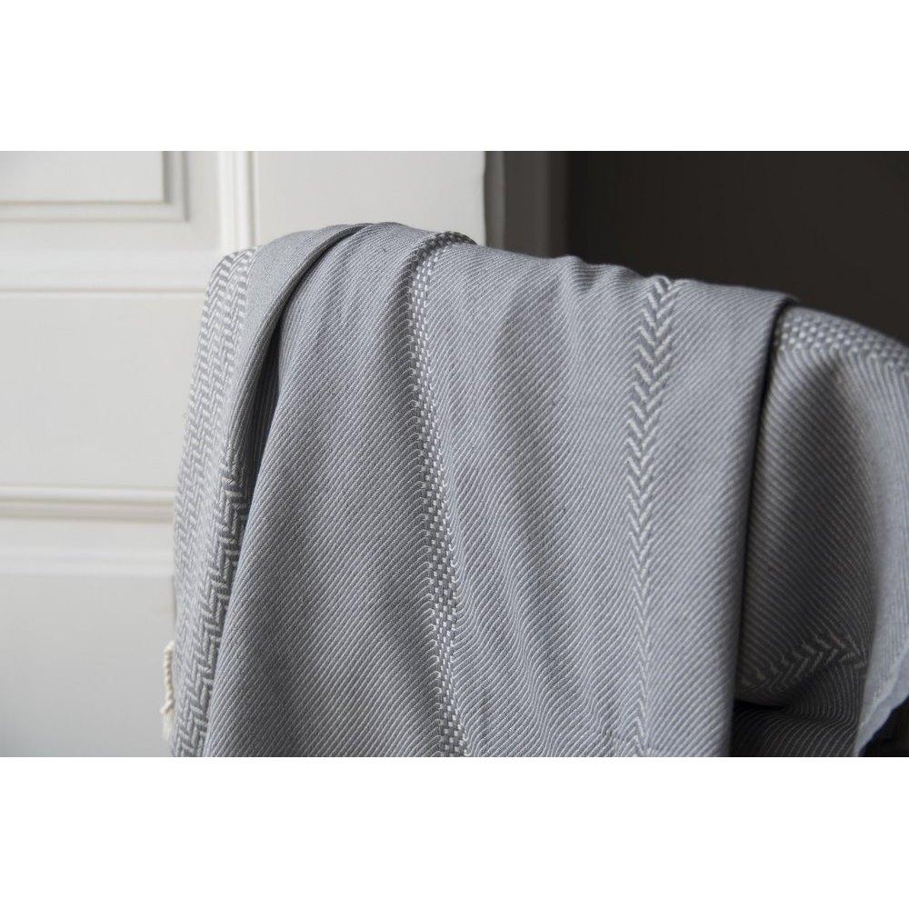 Plaid Jacquard Oslo - Gris medio - Febronie - The Bradery