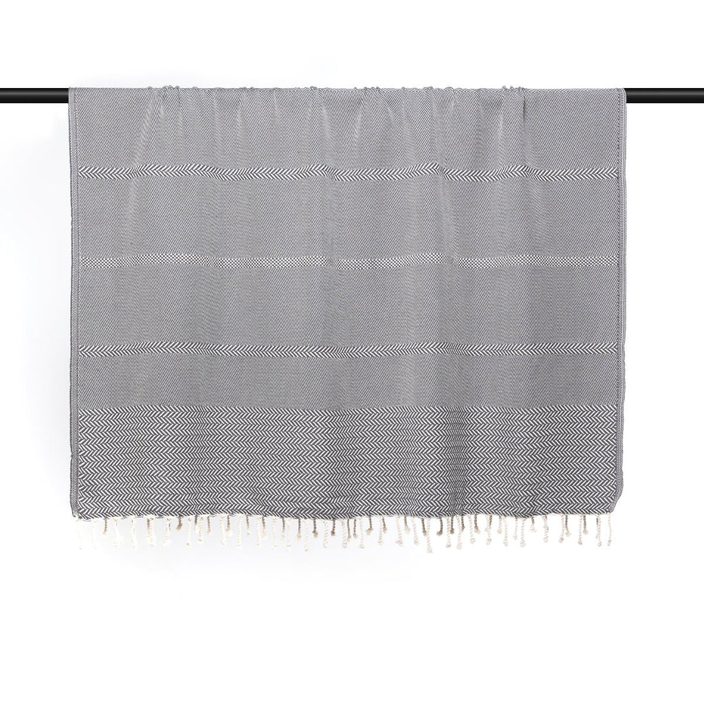 Plaid Jacquard Oslo - Gris medio - Febronie - The Bradery