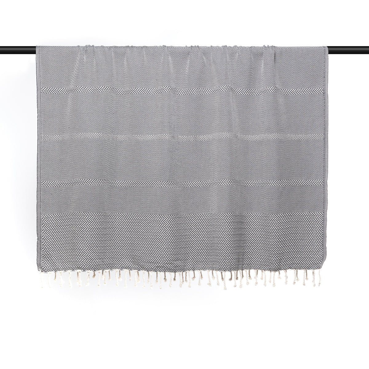 Plaid Jacquard Oslo - Gris medio - Febronie - The Bradery
