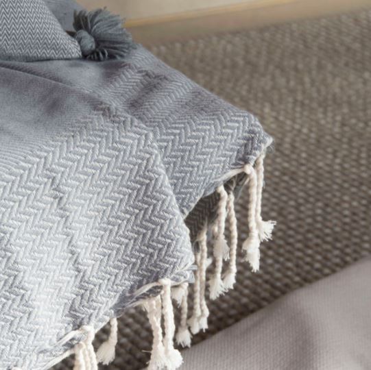 Manta Jacquard Oslo - Gris Medio - Febronie - The Bradery