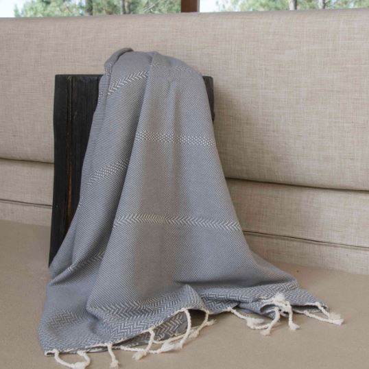 Manta Jacquard Oslo - Gris Medio - Febronie - The Bradery
