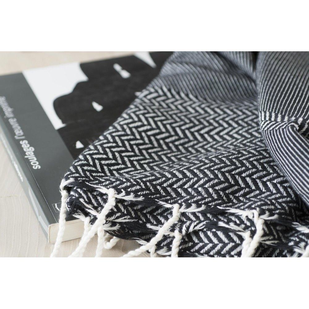 Manta jacquard Oslo - Negro - Febronie - The Bradery