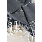 Manta jacquard Oslo - Negro - Febronie - The Bradery