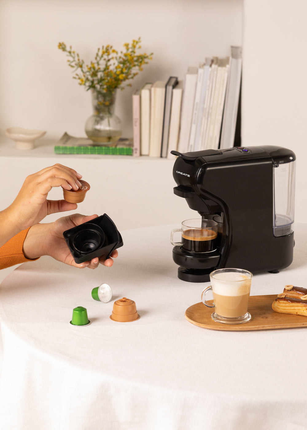 Potts - Multi-Pod & Ground Coffee Machine - Black