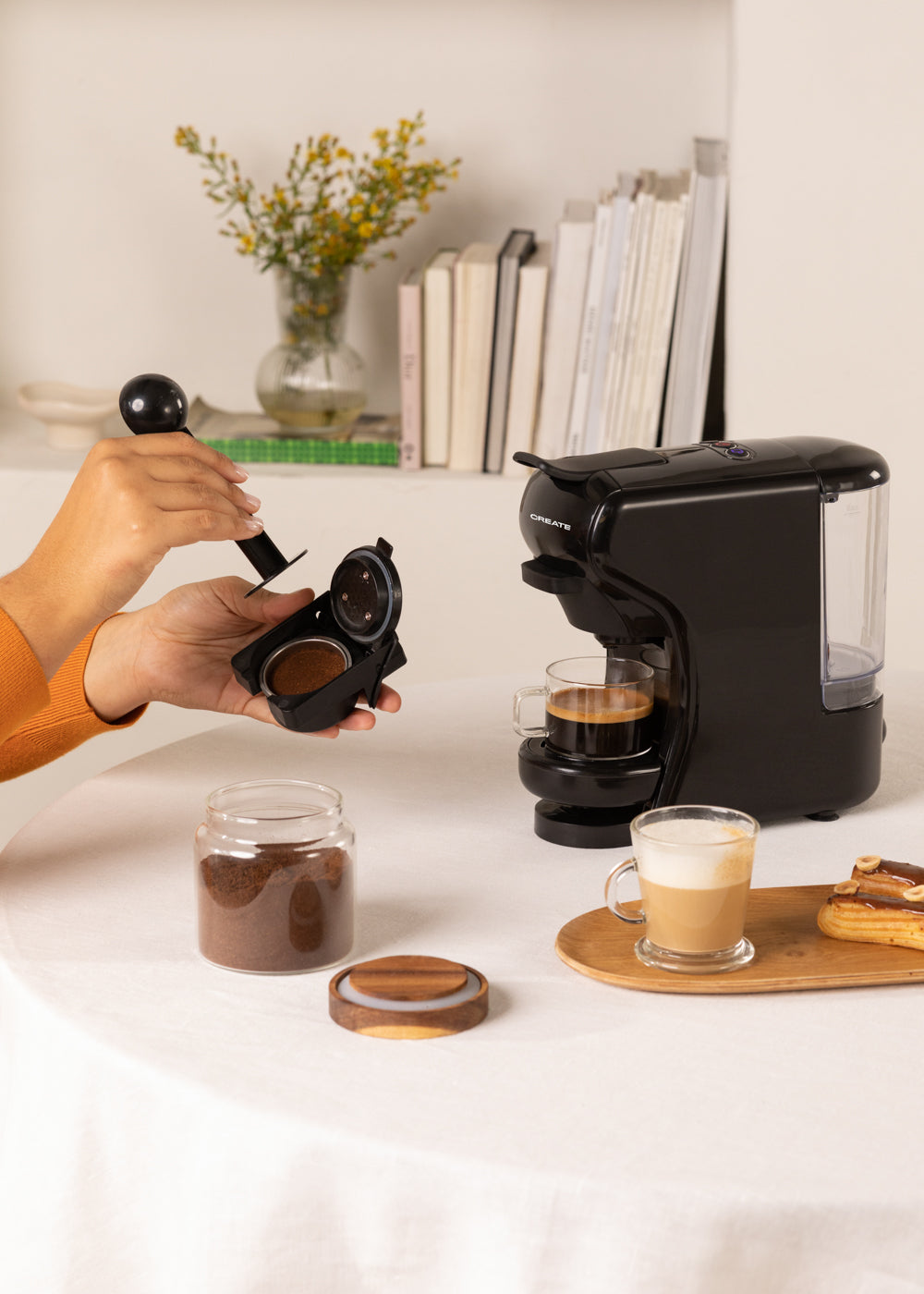 Potts - Multi-Pod & Ground Coffee Machine - Black