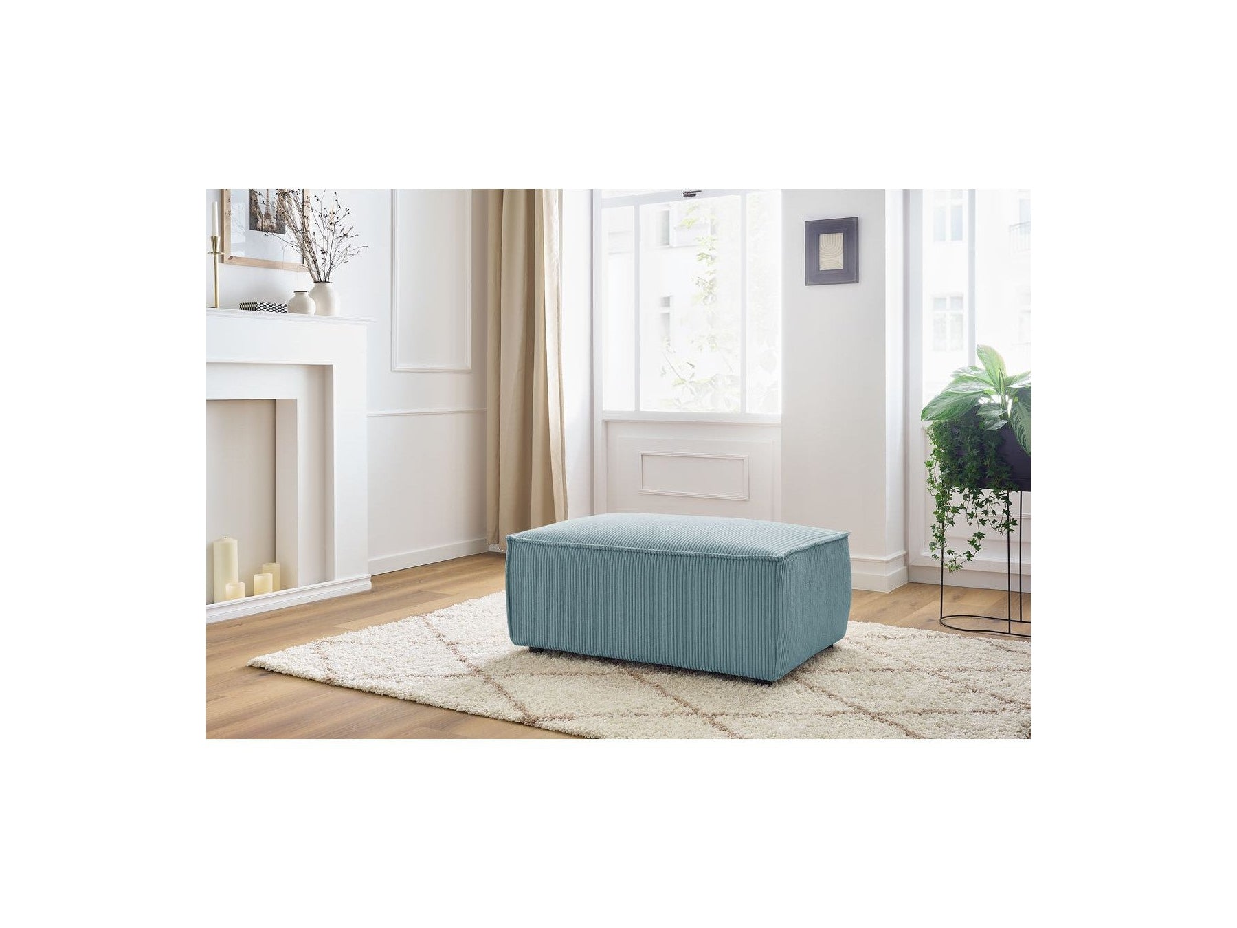 Puf compacto NIHAD de pana - BOBOCHIC - The Bradery