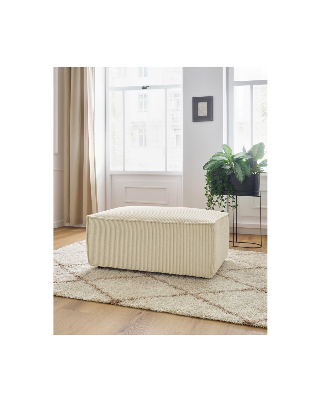 Puf compacto NIHAD de pana - BOBOCHIC - The Bradery