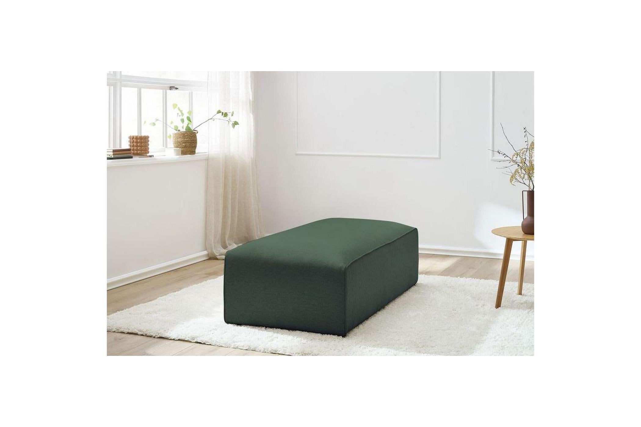 Pouf pour canapé modulable MEGEVE tissu lisse - BOBOCHIC - The Bradery