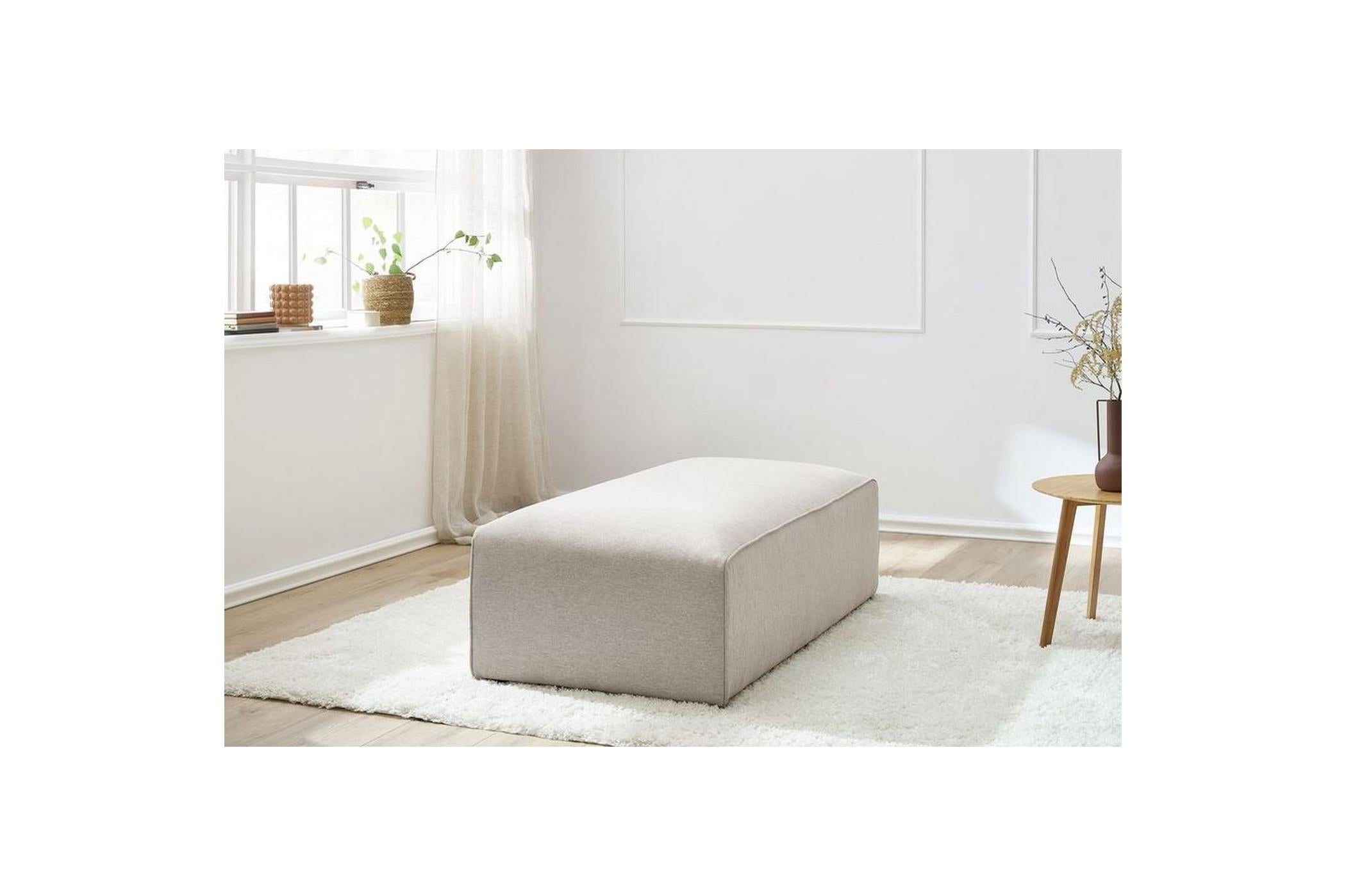Pouf pour canapé modulable MEGEVE tissu lisse - BOBOCHIC - The Bradery