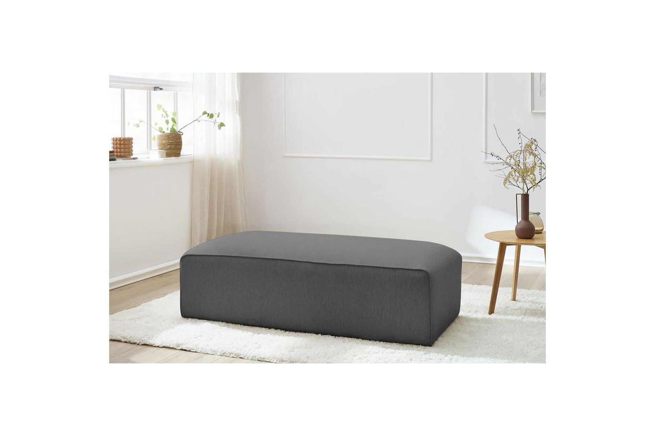 Pouf pour canapé modulable MEGEVE tissu lisse - BOBOCHIC - The Bradery