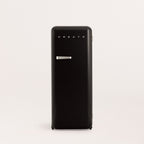 Retro Fridge 281L - Frigorífico Retro - Negro Tiradores Plata