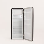Retro Fridge 281L - Frigorífico Retro - Negro Tiradores Plata