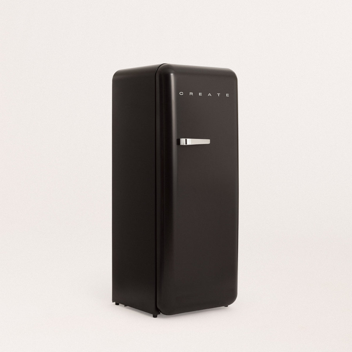 Retro Fridge 281L - Frigorífico Retro - Negro Tiradores Plata