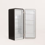 Retro Fridge 281L - Frigorífico Retro - Negro Tiradores Plata