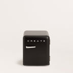 Retro Fridge 48L - Frigorífico Retro - Negro Tiradores Plata