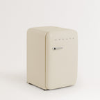 Retro Fridge 48L - Réfrigérateur Rétro - Blanc Cassé Poignées Argent
