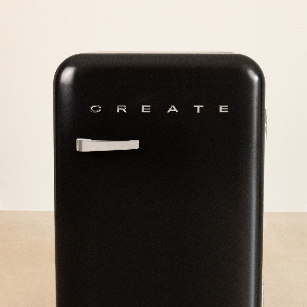Retro Fridge 107L - Refrigerator - Black