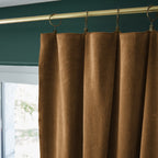 Rideau ajustable + anneau Velours de coton CÉSAR Camel - L'Effet Papillon - The Bradery