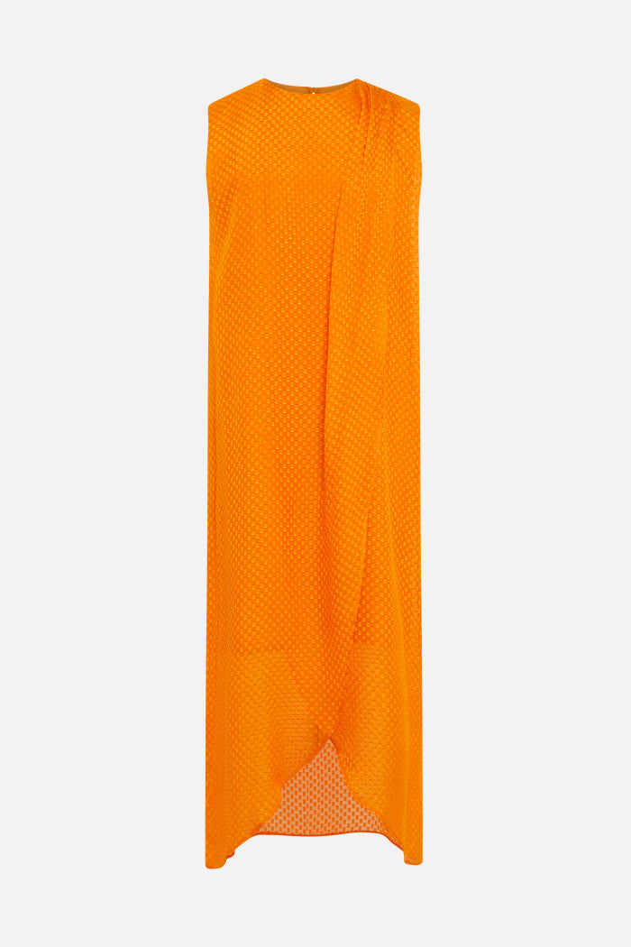 Vestido Around Cut Yarn - Orange
