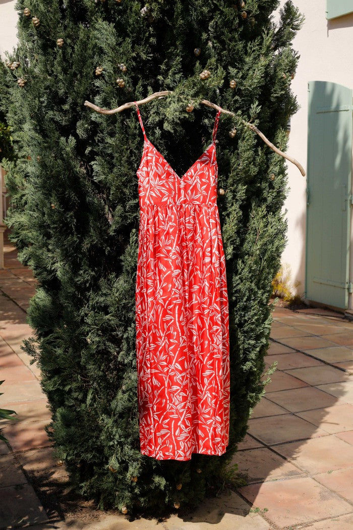Byron Bamboo Dress - Lipstick Red