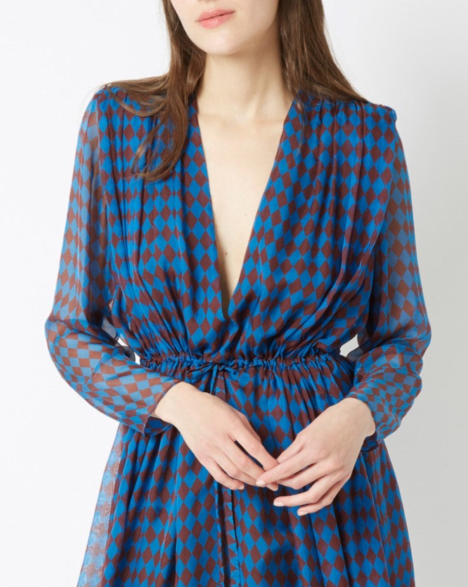 Vestido Caroline Monaco - Bleu Roy