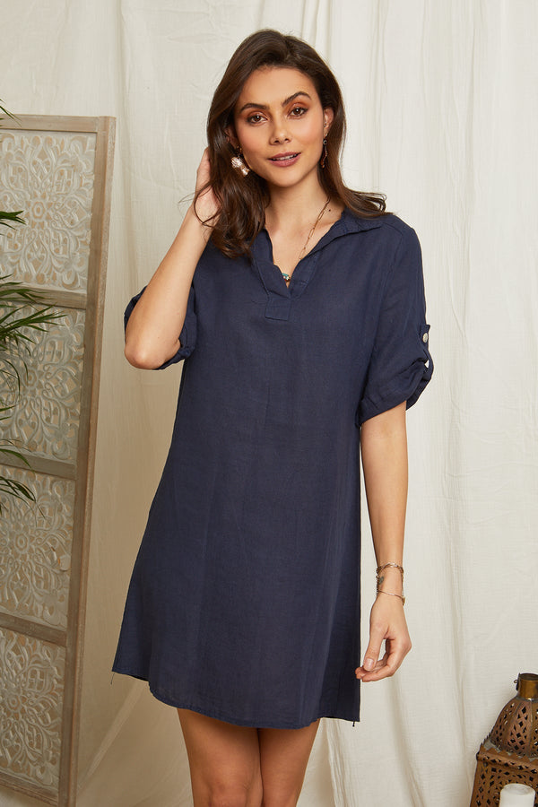 Robe Marine - Femme ROBES & JUPES Autour Du Lin