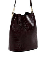 Bruna Croco Crossbody Bag - Burgundy - Maison Heritage - The Bradery