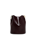 Bruna Croco Crossbody Bag - Burgundy - Maison Heritage - The Bradery
