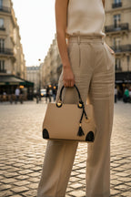 Handbag Armel - Beige and Black - Christian Laurier - The Bradery