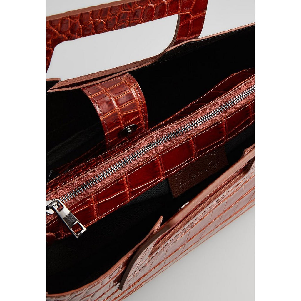 Sac A Main Camel Jane Croco - Maison Heritage - The Bradery