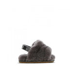 Fluff Yeah Slide Sandals Kids - Grey - Kids - UGG - The Bradery
