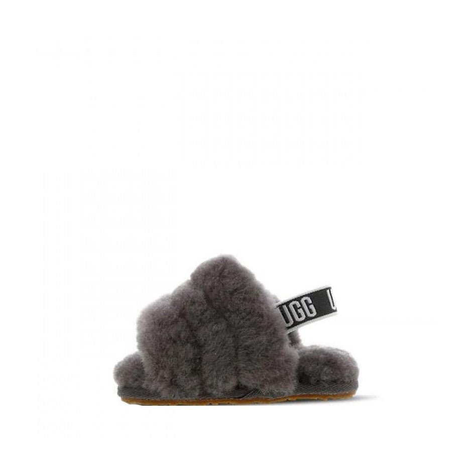 Fluff Yeah Slide Sandals Kids - Grey - Kids - UGG - The Bradery