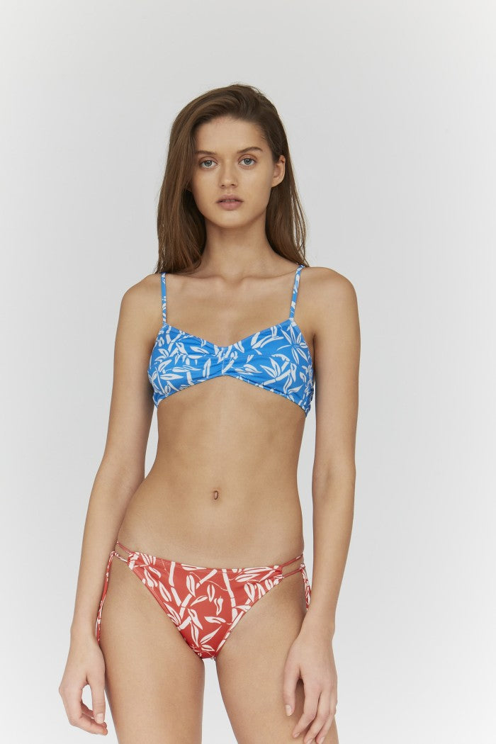 Top De Bikini Waters Bamboo - Bleu Mediterannee