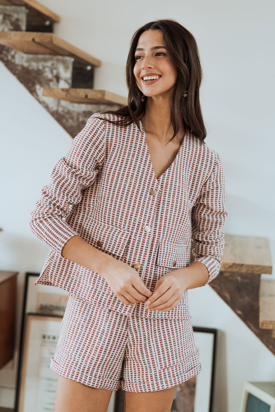 SHORT JOHN RAYA ROUGE - Saaj Paris - The Bradery