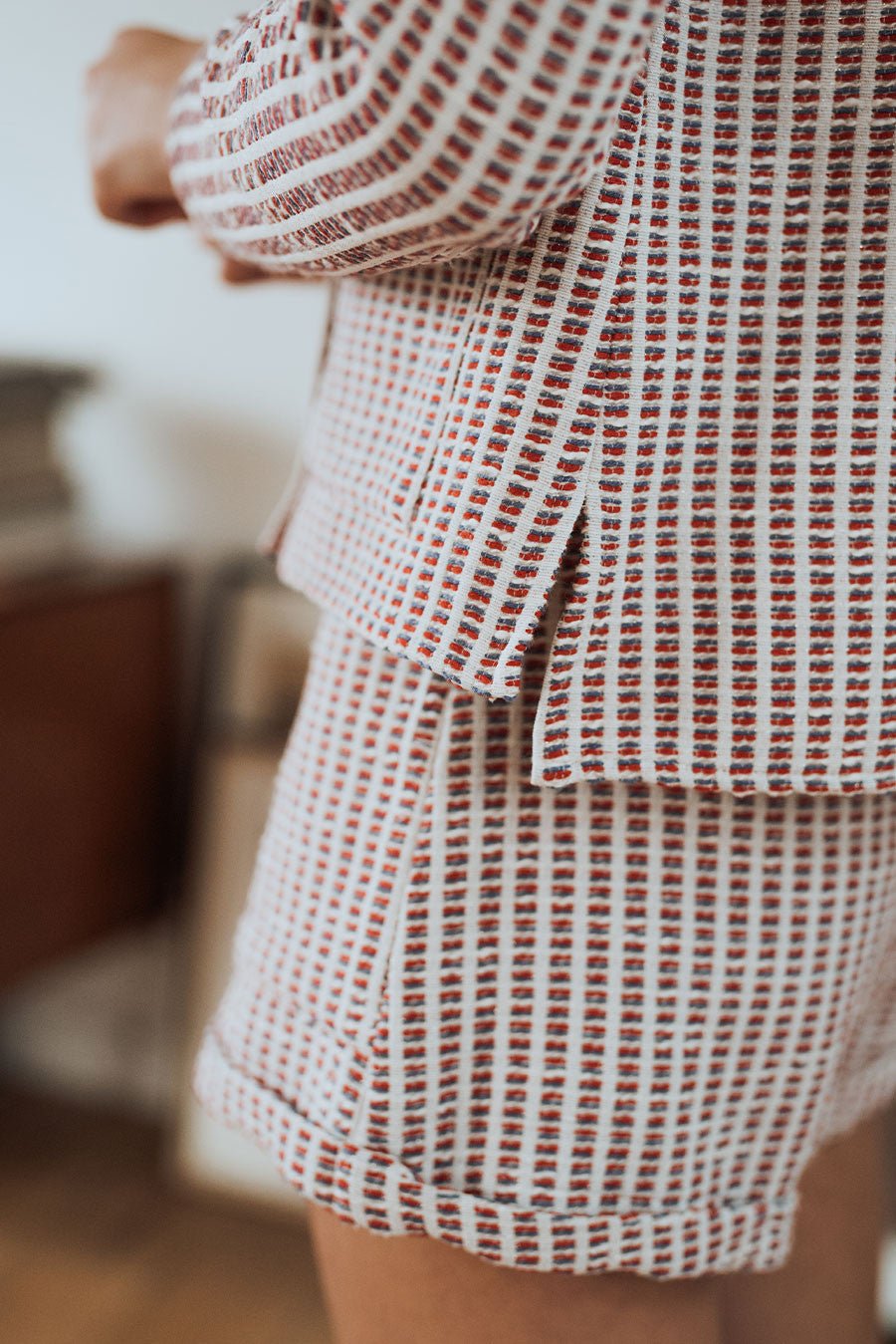 SHORT JOHN RAYA ROUGE - Saaj Paris - The Bradery
