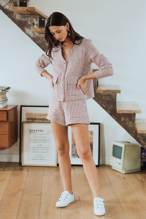 SHORT JOHN RAYA ROUGE - Saaj Paris - The Bradery