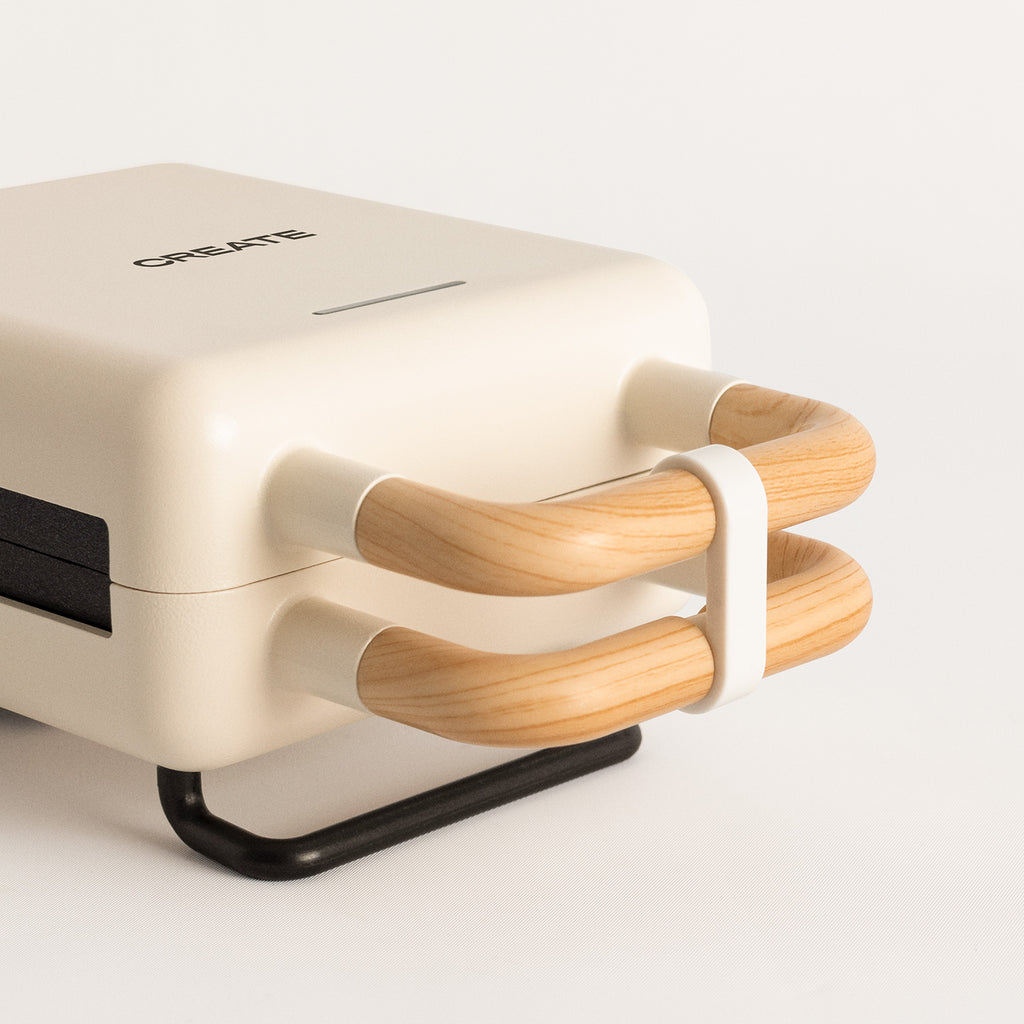 Stone Studio Individual - Sandwichera, Grill y Gofrera con Placas Intercambiables - Blanco Roto