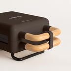 Individual Stone Studio - Toasted Sandwich Maker, Grill & Interchangeable-Plate Waffle Maker - Black