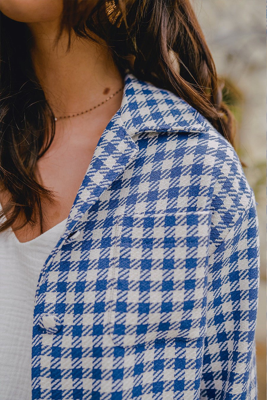 Sobrecamisa Adam Azul Cuadros - Saaj Paris - The Bradery