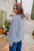 Sobrecamisa Adam Azul Cuadros - Saaj Paris - The Bradery