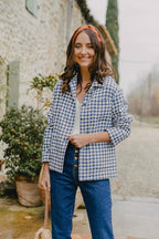 Sobrecamisa Adam Azul Cuadros - Saaj Paris - The Bradery