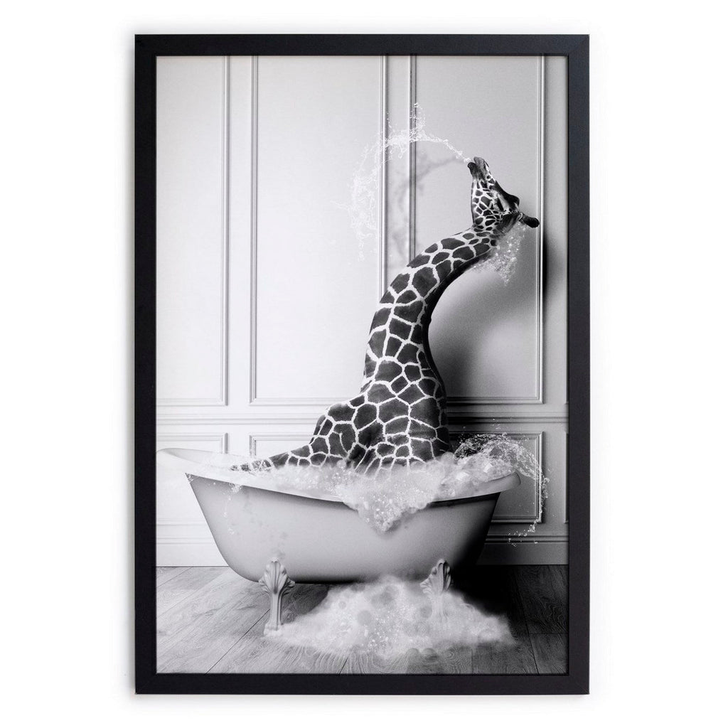 Cuadro Con Molduras Negras - Bain Giraffe - Really Nice Things - The Bradery