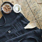 Cotton Gauze Waiter Apron 45 x 80 cm Gaïa Midnight - L'Effet Papillon - The Bradery