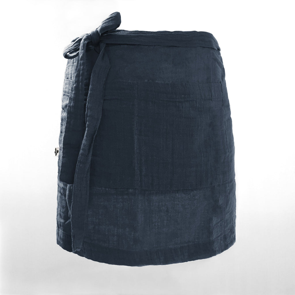 Cotton Gauze Server Apron 45 X 80 Cm Gaïa Minuit - L'EffetPapillon2 - The Bradery