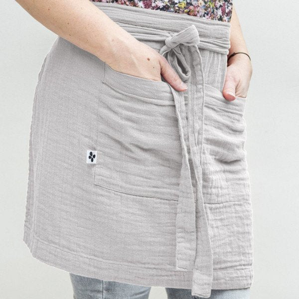 Server Apron Cotton Gauze 45 x 80 cm Gaïa Nuage - L'Effet Papillon - The Bradery